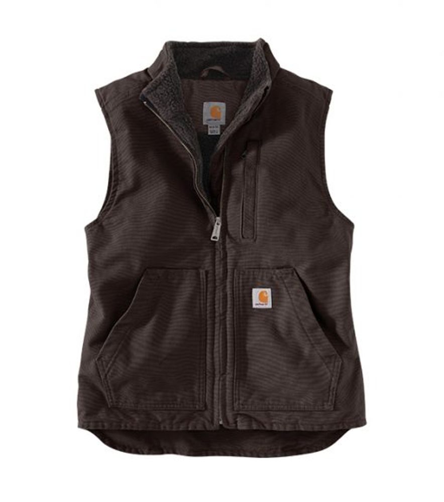 Carhartt, Ladies Washed Duck Sherpa Lined Mock Vest, 104224