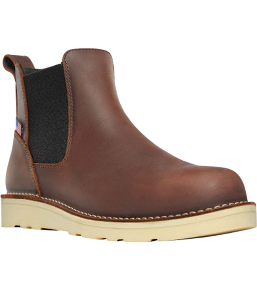 Danner, Men's Brown Chelsea Wedge Bull Run Boot, 15481