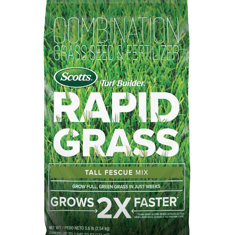 Scotts, Turf Builder Rapid Grass Tall Fescue Mix Seed & Fertilizer, 5.6 lb