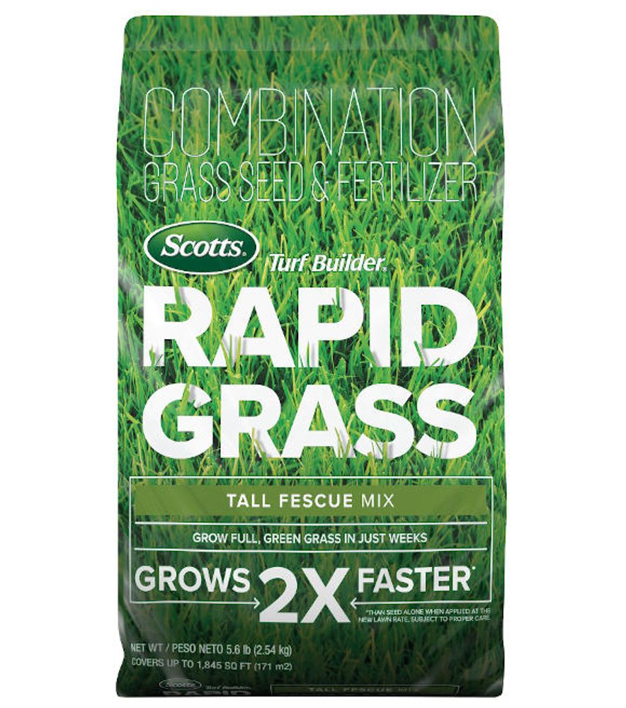 Scotts, Turf Builder Rapid Grass Tall Fescue Mix Seed & Fertilizer, 5.6 lb