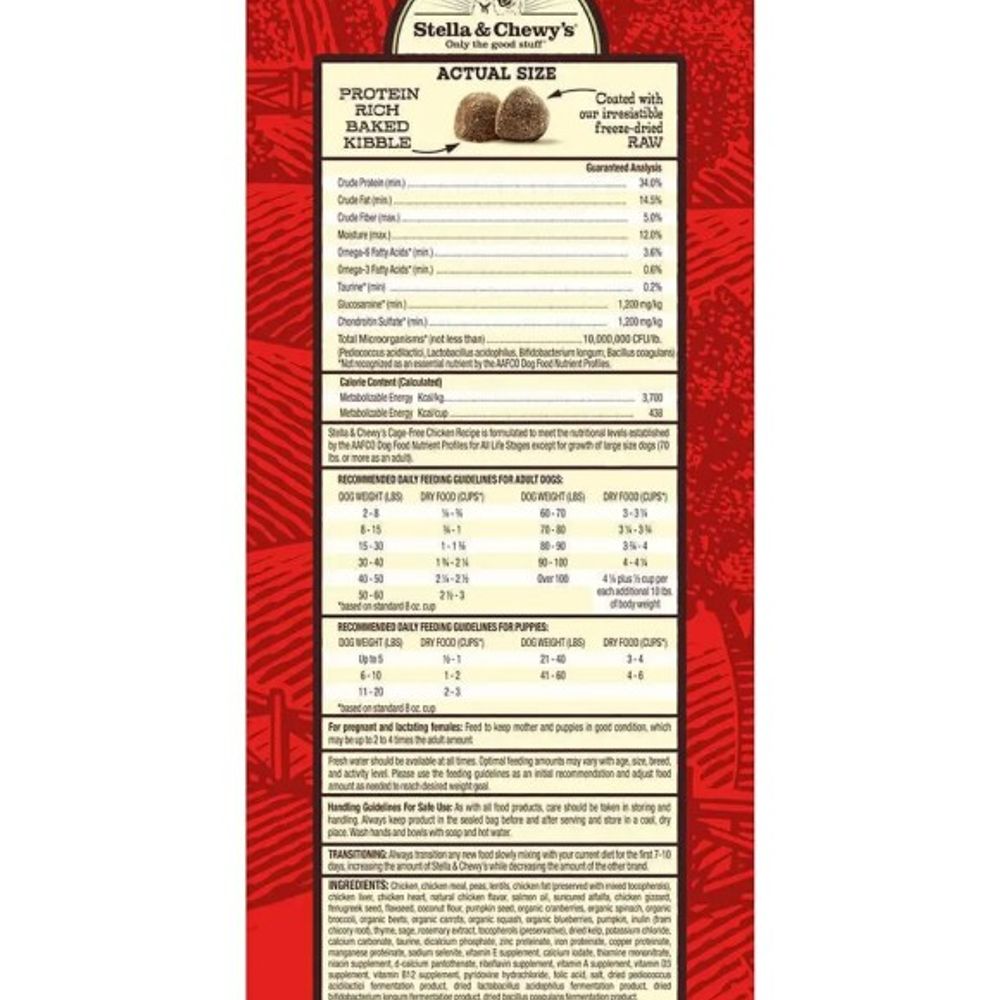 Stella & Chewy's, Cage-Free Chicken Raw Coated Kibble