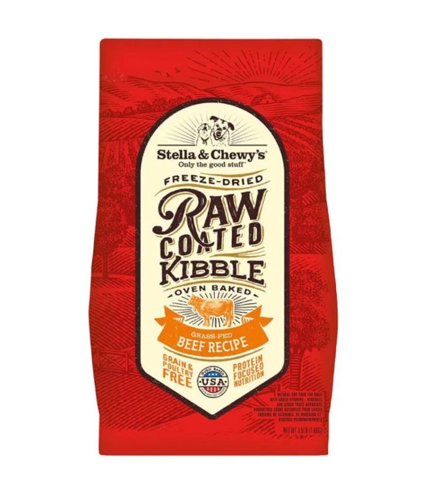 Stella & Chewy's, Grass-Fed Beef Raw Coated Kibble
