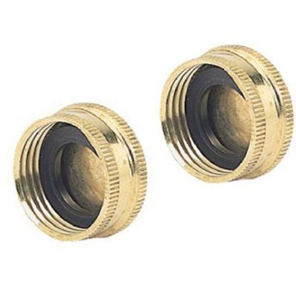 Green Thumb Brass Hose Cap 2 pk.