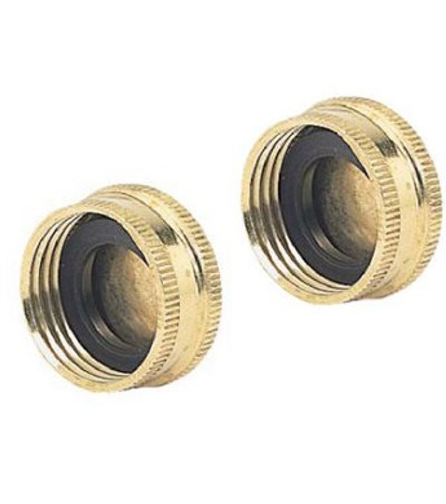 Green Thumb Brass Hose Cap 2 pk.