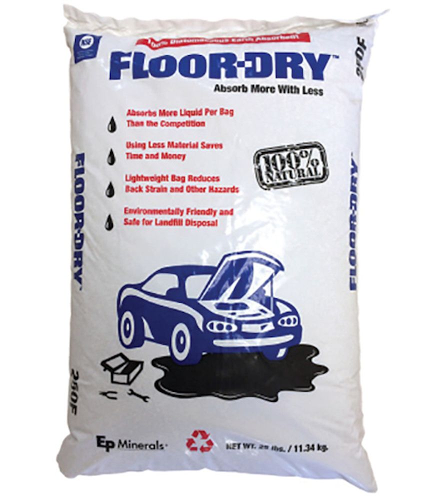 Floor-Dry, Dry Absorbent Liquid & Oil Cleaner, 25 lb