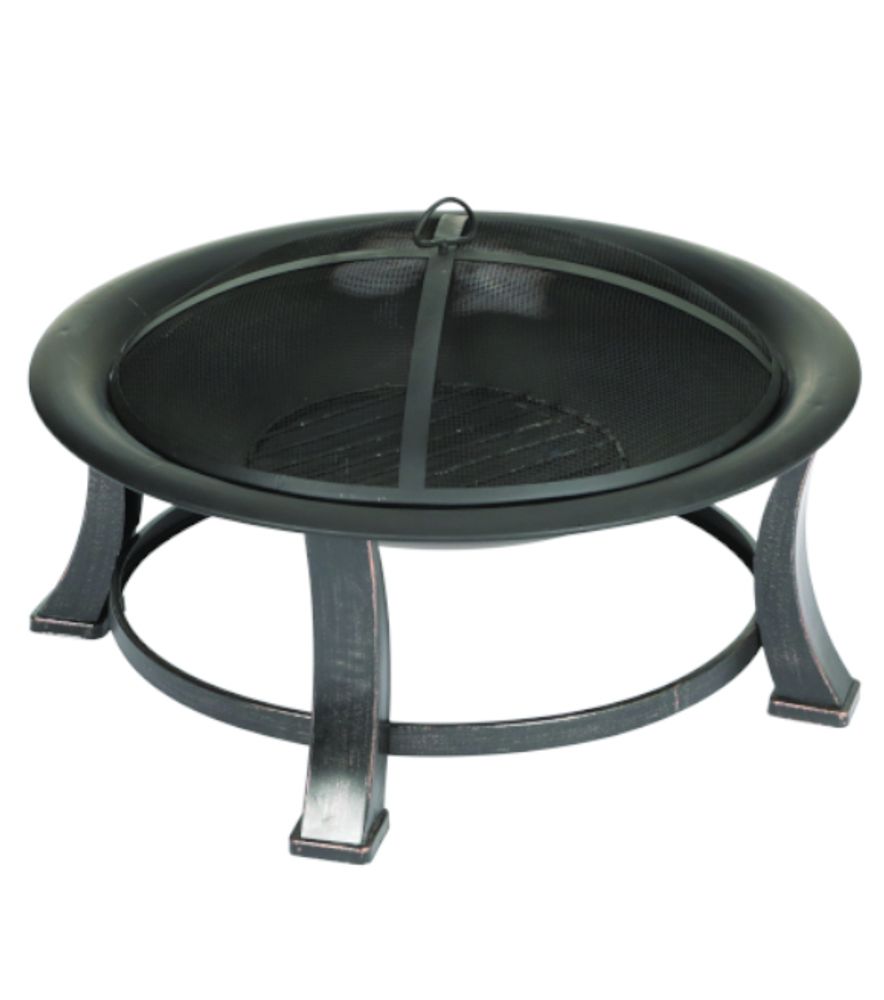 Four Seasons Courtyard 30" Black Wood Burning Fire Pit