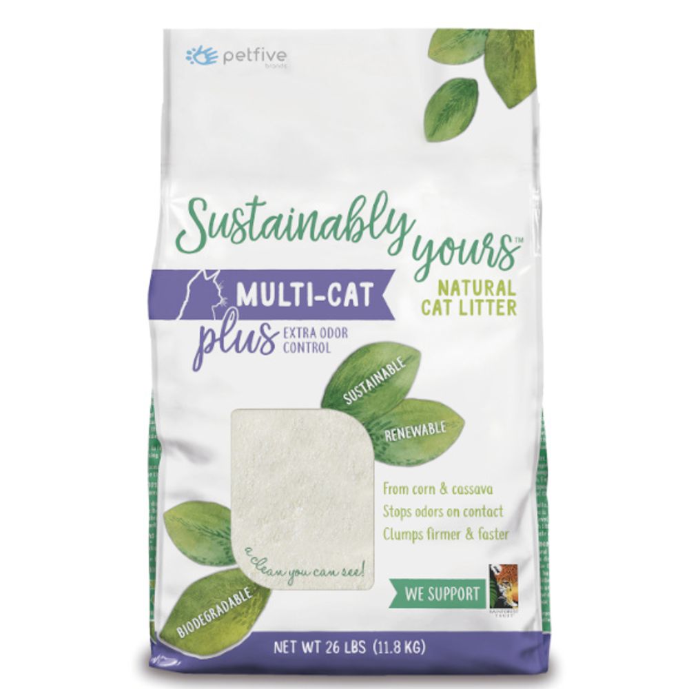Sustainably Yours Natural Cat Litter Multi-Cat Plus 