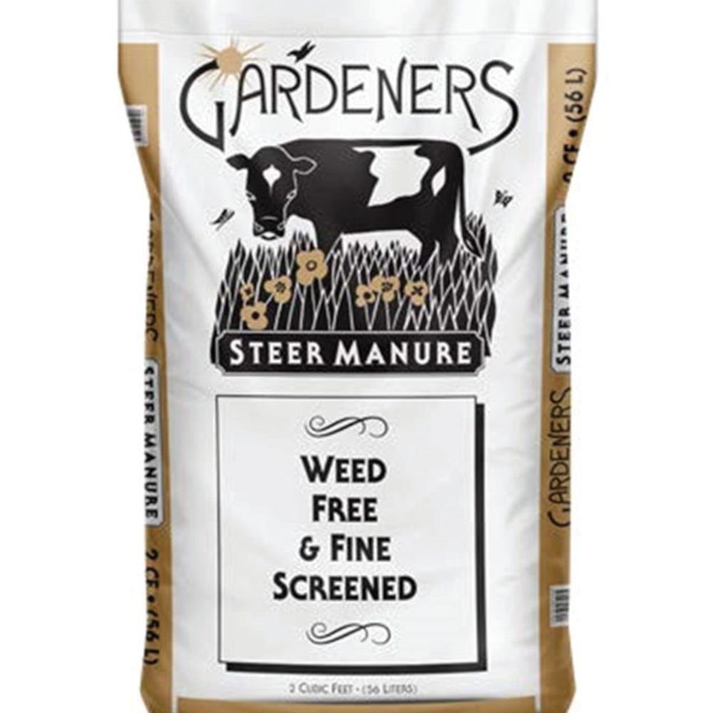 Gardeners, Fine Screened Steer Manure, 2 cu ft