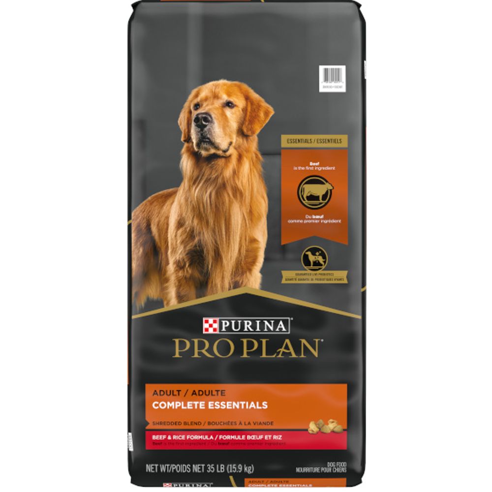 Purina Pro Plan With Probiotics Dry Dog Food, SAVOR Shredded Blend Beef & Rice Formula - 35 lb. Bag