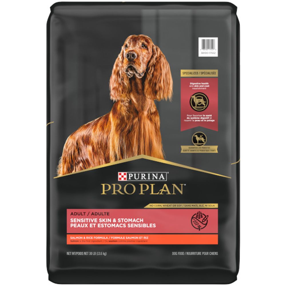 Purina Pro Plan, High Protein Sensitive Skin & Stomach Dry Dog Food, Salmon & Rice Formula