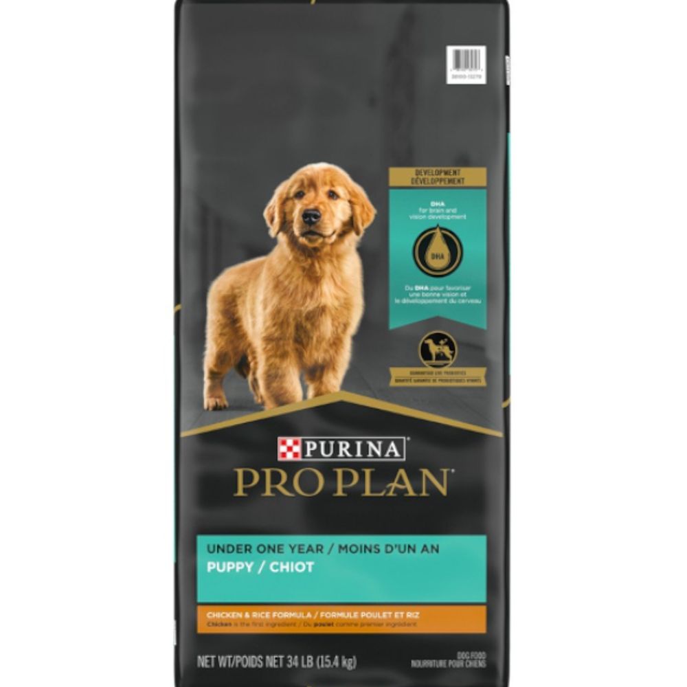 Purina Pro Plan, Puppy Shredded Blend Chicken & Rice Formula Dog Food, 34 lb