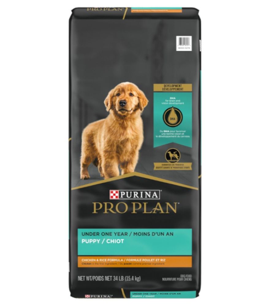 Purina Pro Plan, Puppy Shredded Blend Chicken & Rice Formula Dog Food, 34 lb