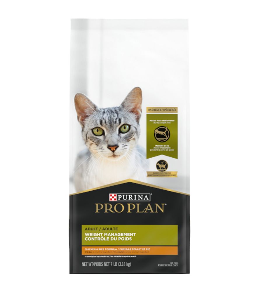 Purina Pro Plan Weight Control, High Protein Dry Cat Food, Weight Management Chicken & Rice Formula