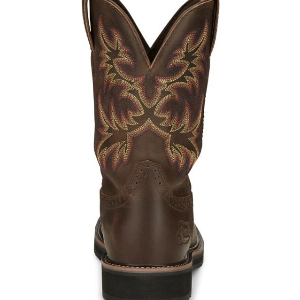 Justin, Men's Brown 11" Driller Waterproof Boots, SE4689