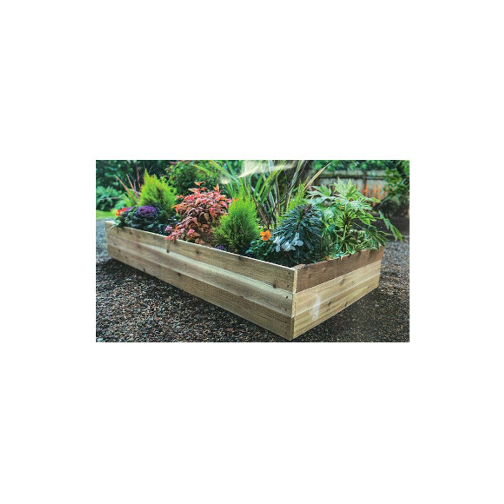 Real Wood Products, 3 ft x 6 ft Cedar Raised Bed Garden Kit