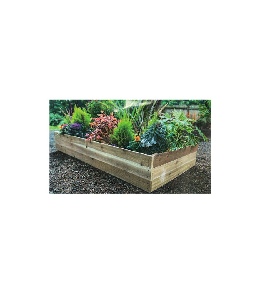 Real Wood Products, 3 ft x 6 ft Cedar Raised Bed Garden Kit