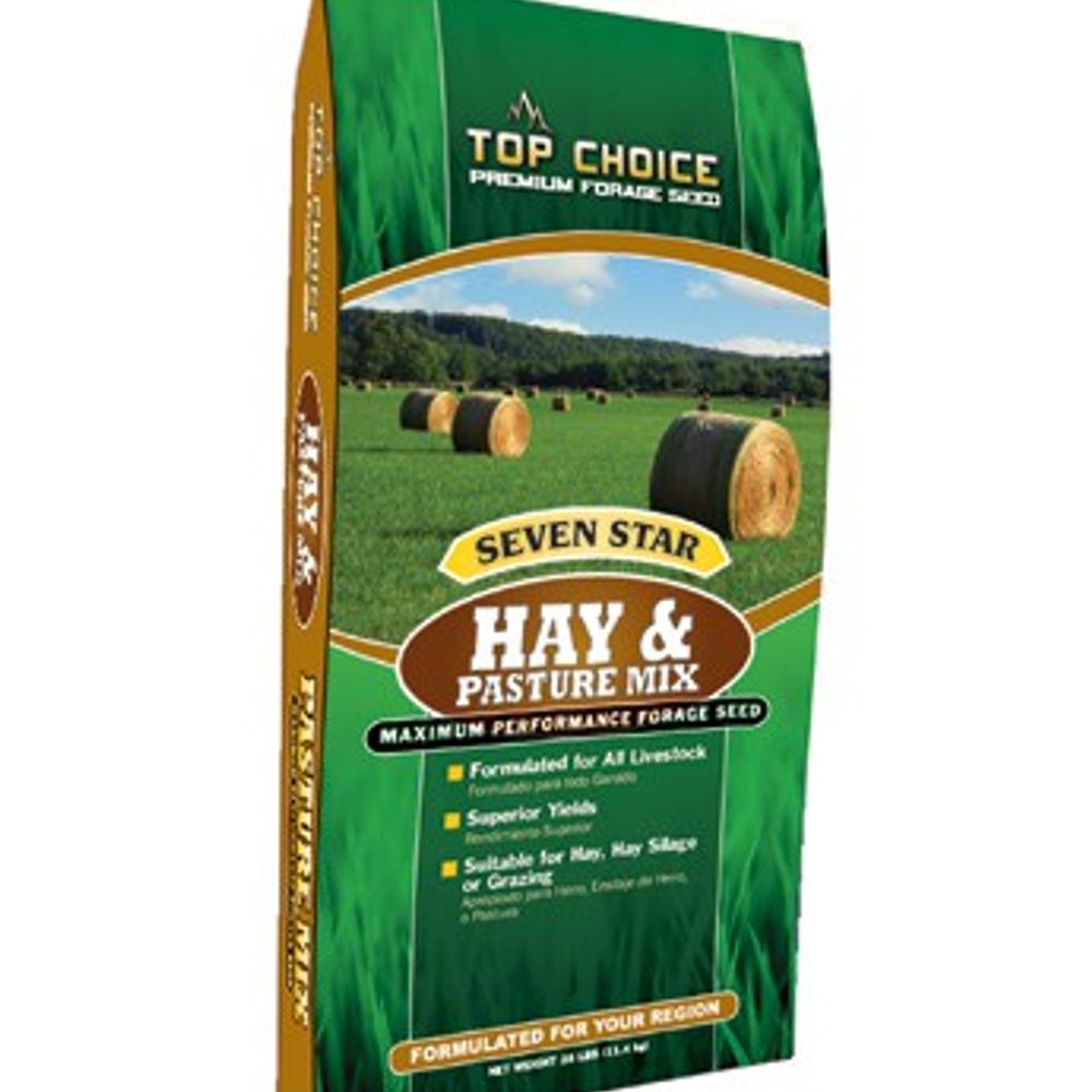 Top Choice, Seven Star Hay & Pasture Seed Mix, 25 lb