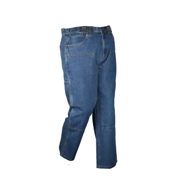 イッコウFIVE BROTHER Double Knee w38 L34 FiveBrother Men's Stone Washed Double Front Logger Dungaree