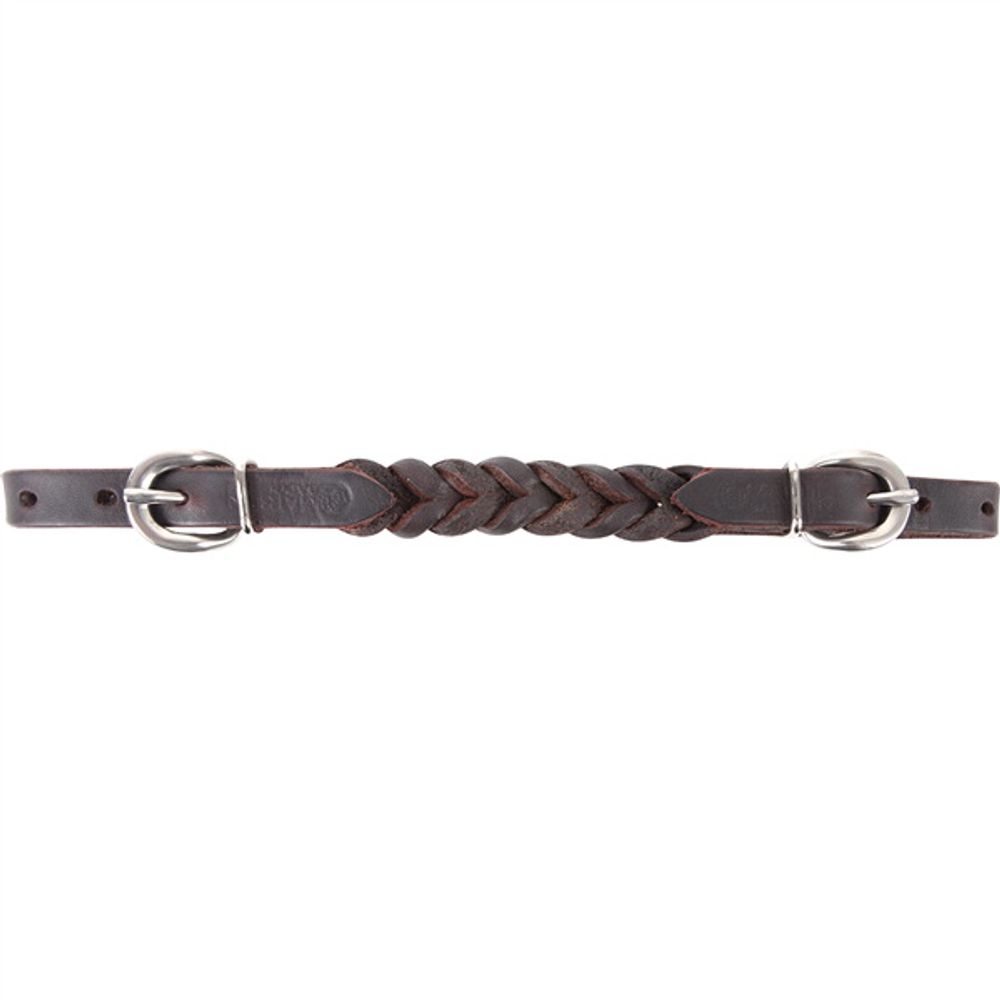 Martin Saddlery Curb Strap with Blood Knot - Latigo Leather/Stainless Steel