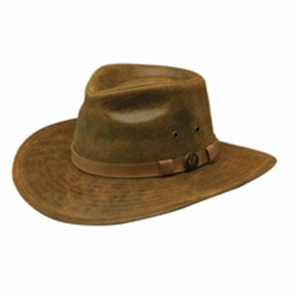 Outback, Brown Leather Kodiak Hat, 1356