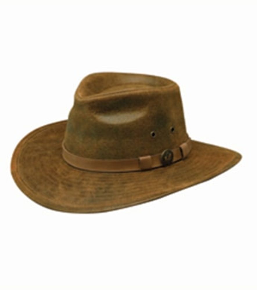 Outback, Brown Leather Kodiak Hat, 1356