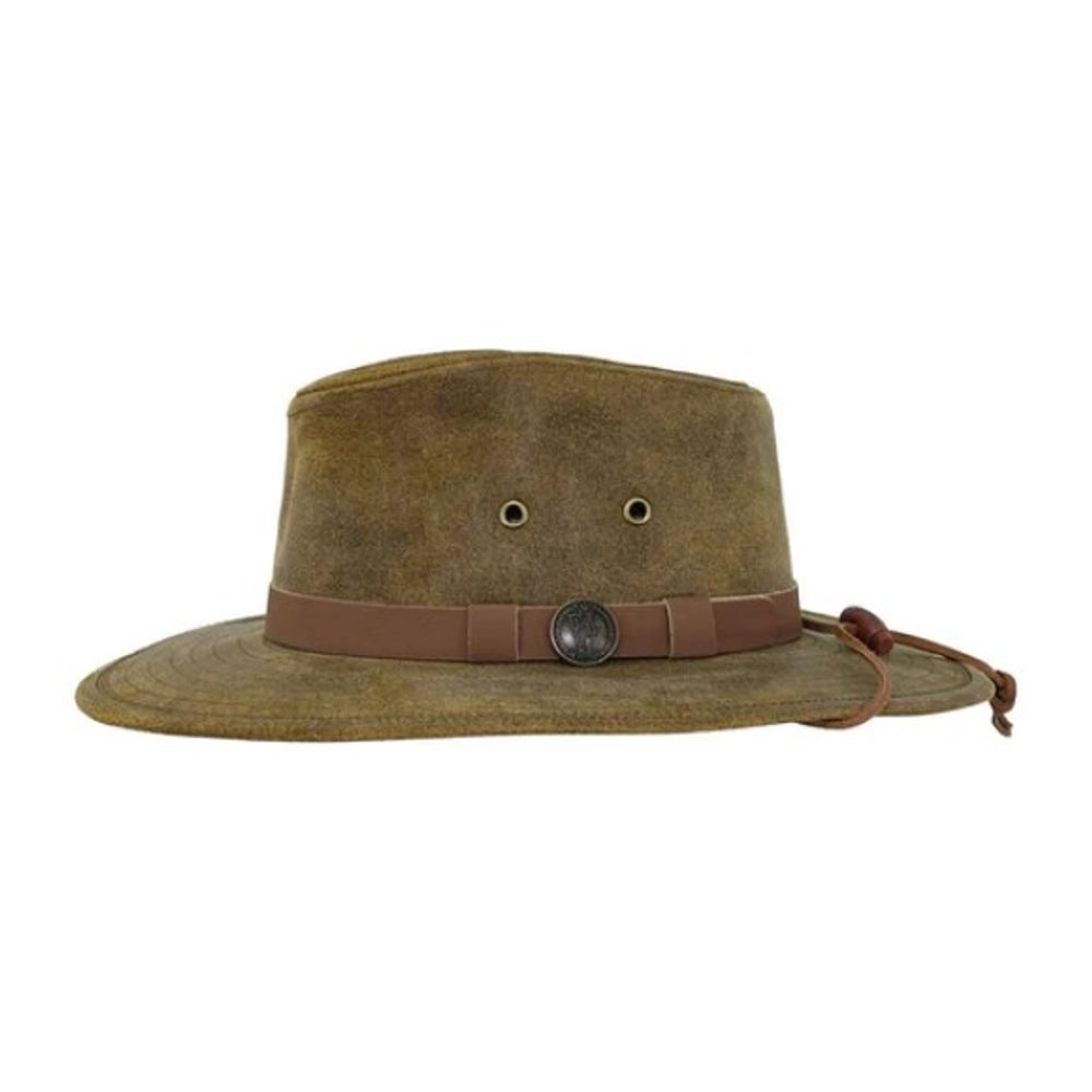 Outback, Brown Leather Kodiak Hat, 1356