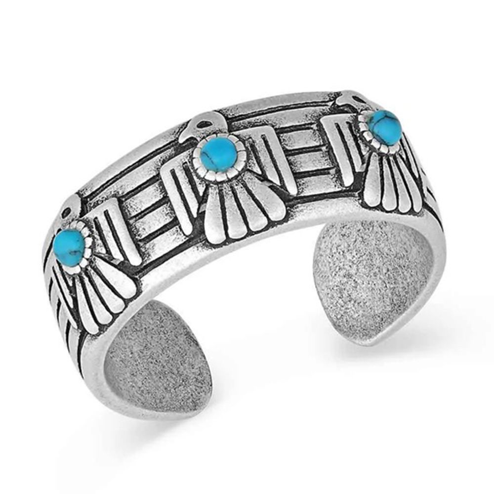 Montana Silversmiths Rising Above Thunderbird Turquoise Ring, RG4905