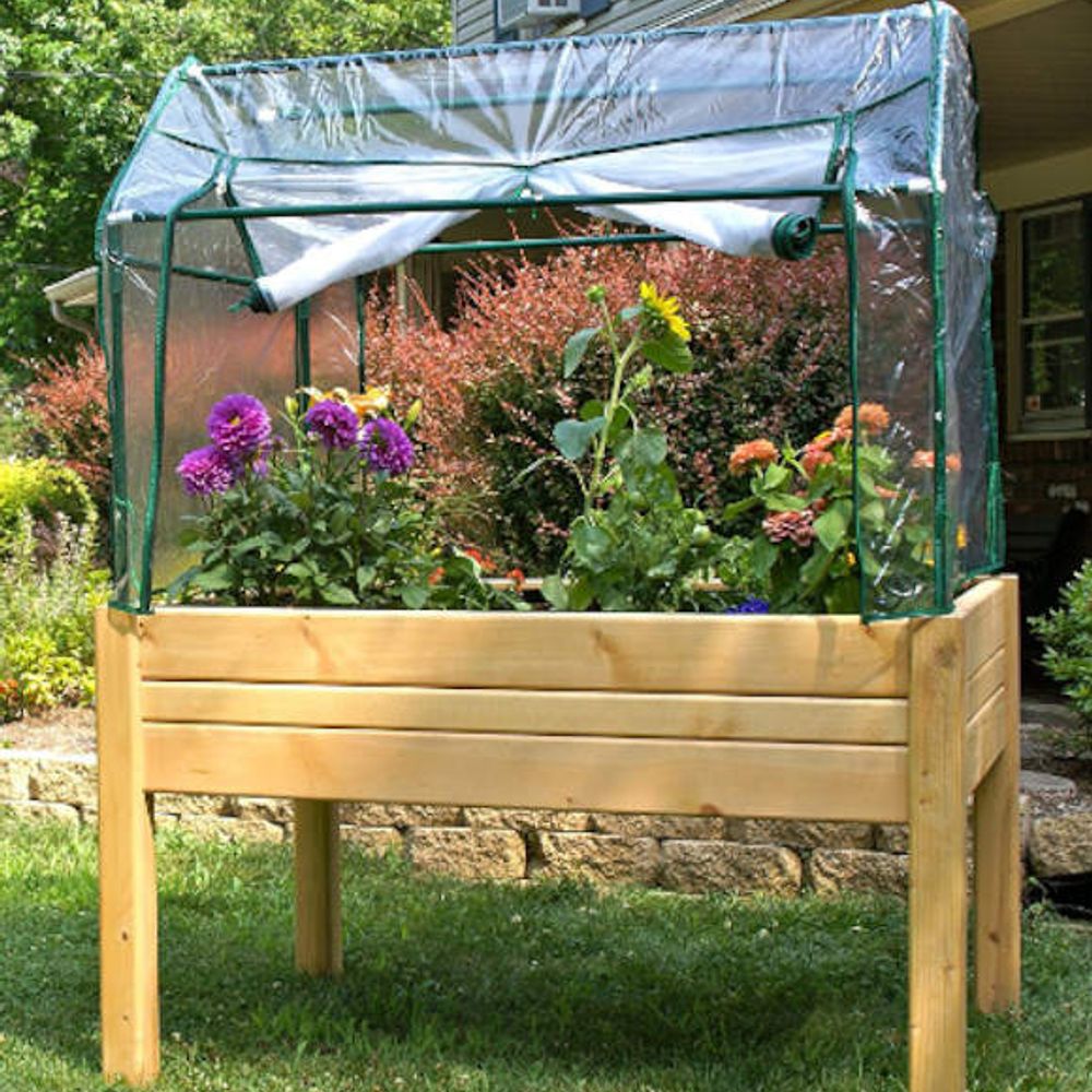 Elevated Raised Bed with Greenhouse Cover