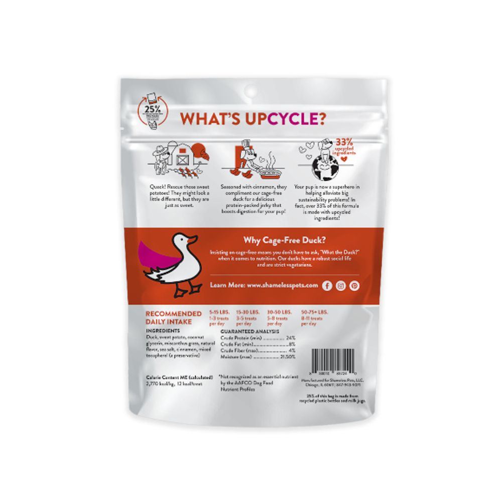Shameless Pets, Duck-Tato Jerky Bites, 6 oz
