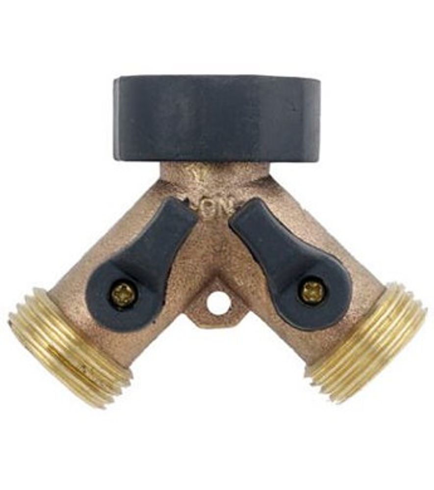 Green Thumb Brass Two-Way Connector