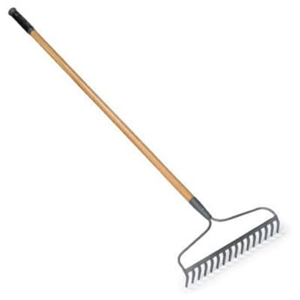 Green Thumb  Heavy-Duty Steel Head Bow Rake, 16 Tines