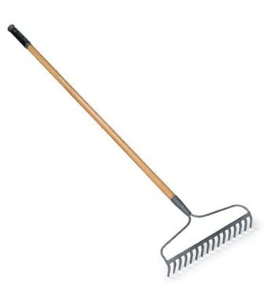 Green Thumb Heavy-Duty Steel Head Bow Rake, 16 Tines