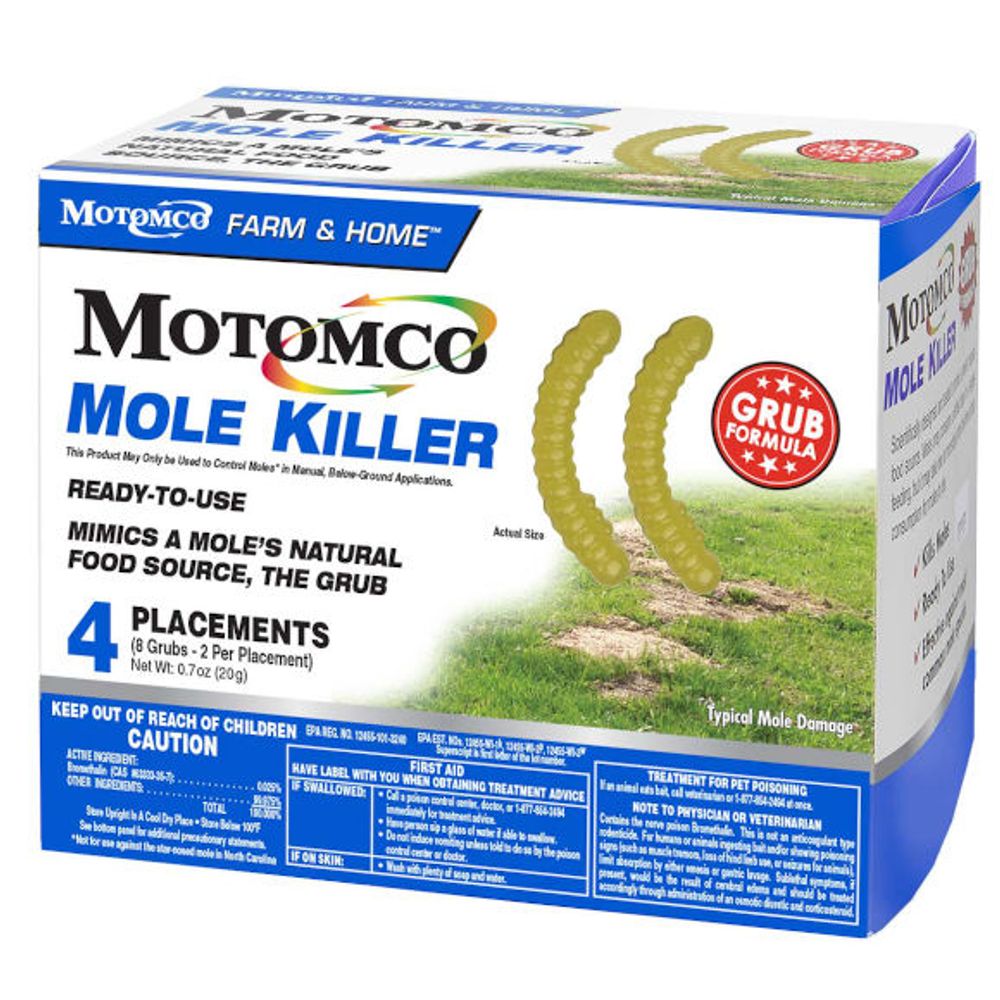 Motomco Mole Killer Grubs (4 placements)