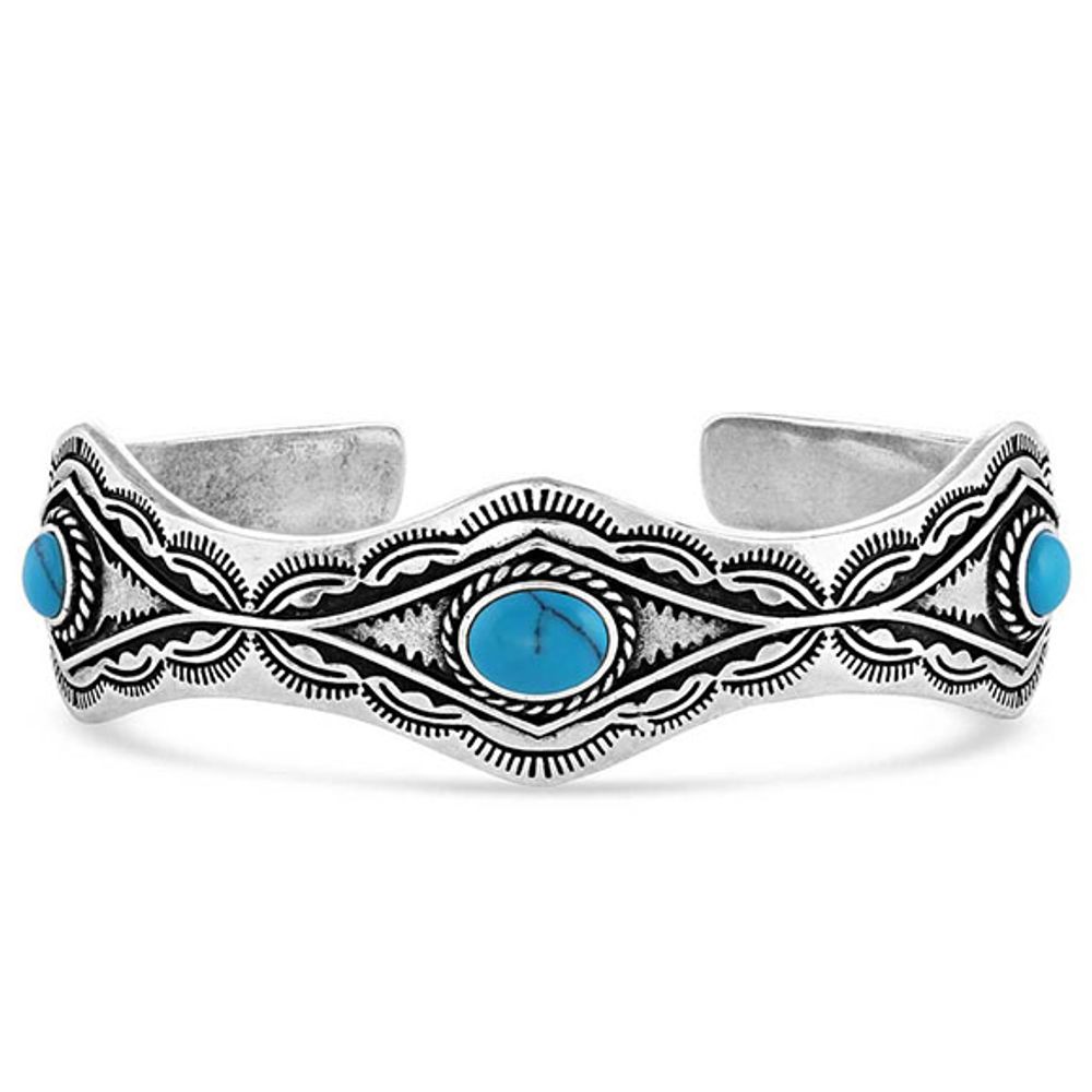 Montana Silversmiths Seeing Eye Aztec Silver Cuff Bracelet, BC5029