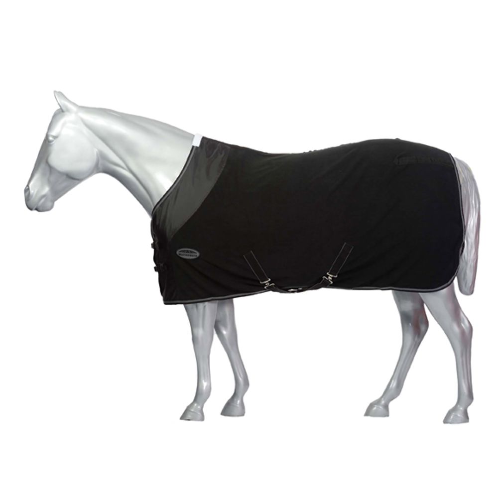 Weatherbeeta, Anti-Static Black/Silver Fleece Cooler Standard Neck 