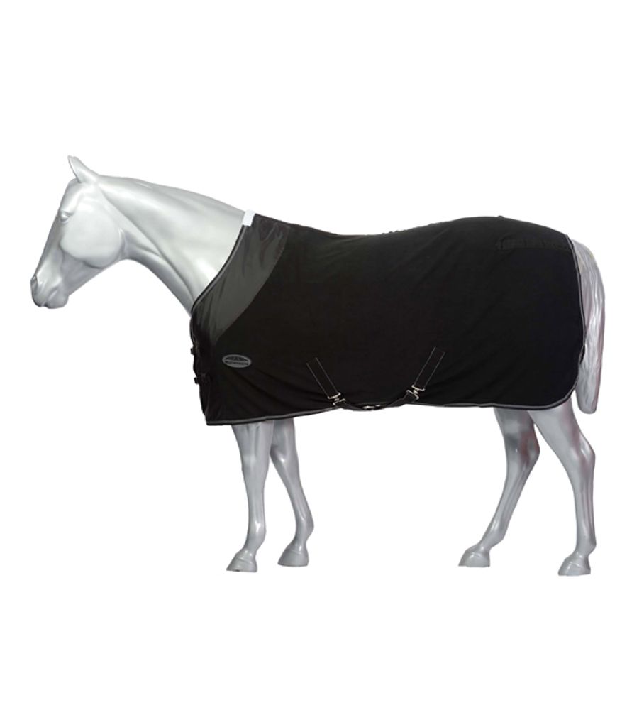 Weatherbeeta, Anti-Static Black/Silver Fleece Cooler Standard Neck