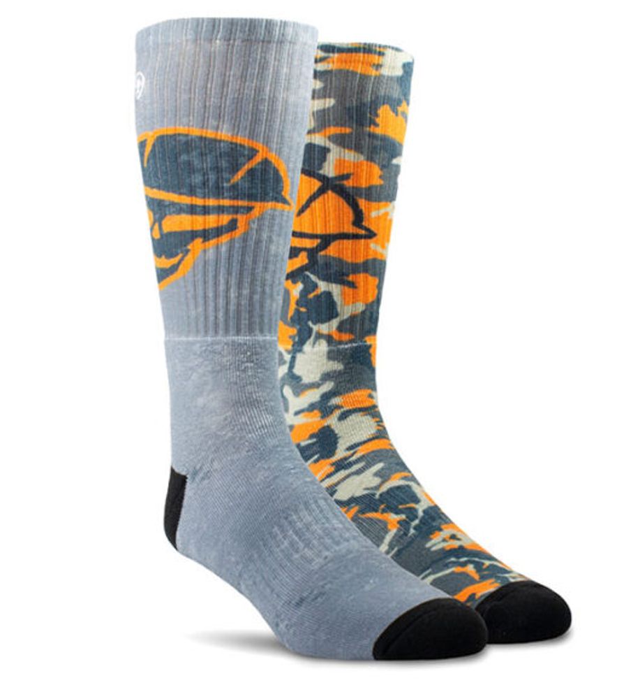 Ariat, Roughneck Graphic Crew Work Sock 2 Pair, AR2534