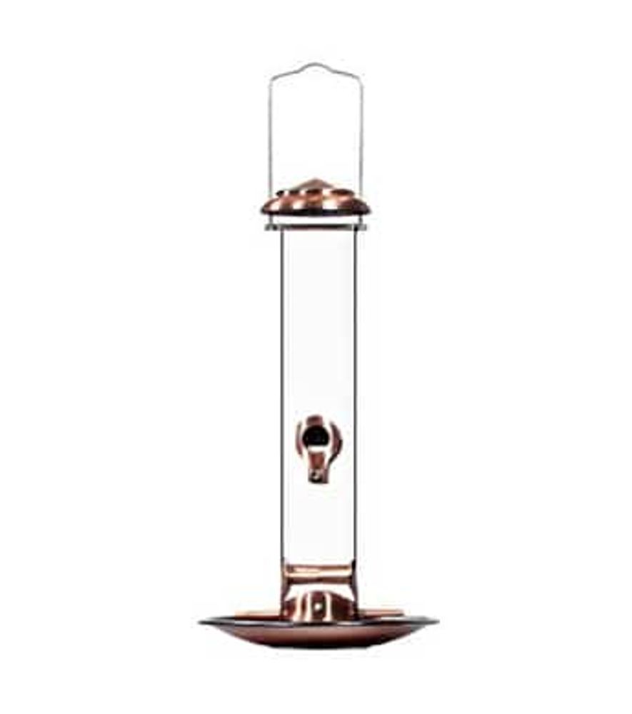 Audubon, Copper Bird Tube Feeder & Tray