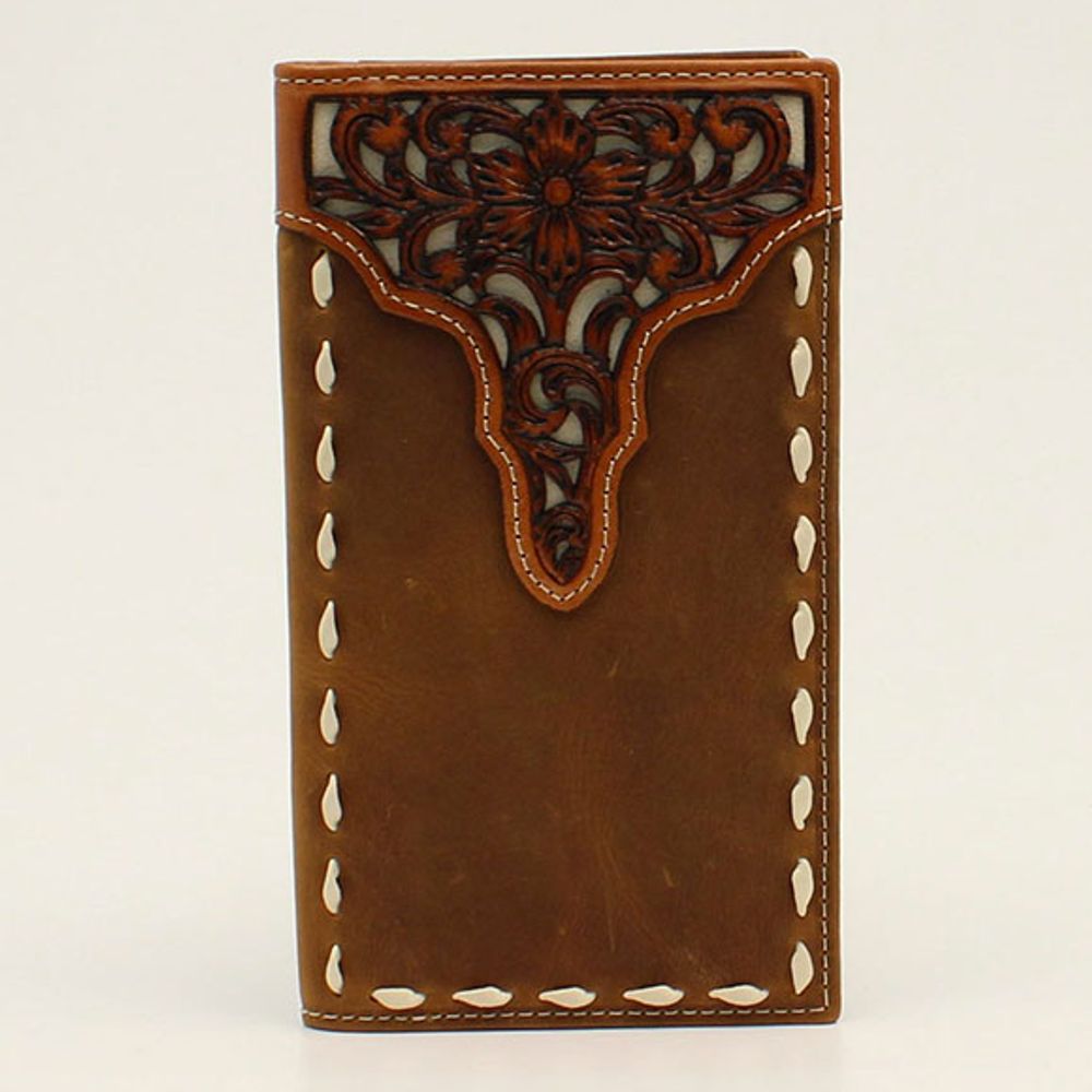 Ariat Men's Floral Tooled Rodeo Wallet, A3547144