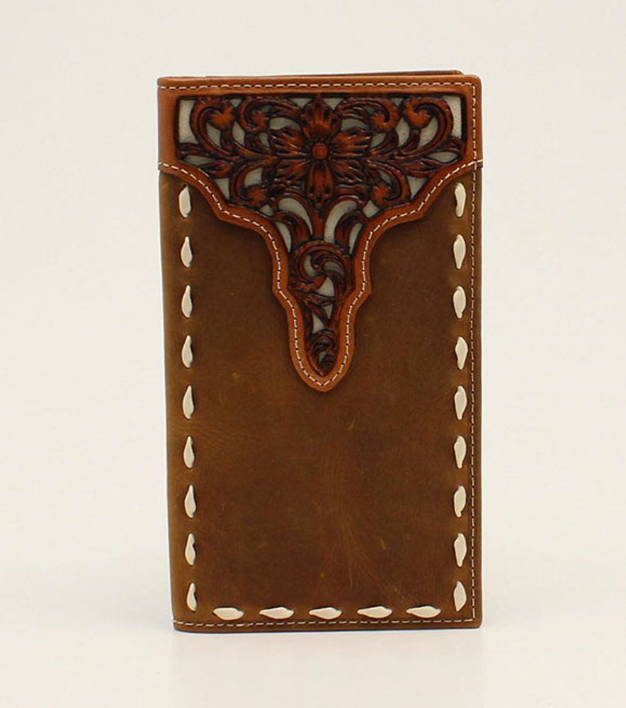 Ariat Men's Floral Tooled Rodeo Wallet, A3547144