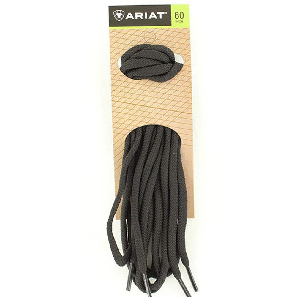 Ariat, 60" Black Nylon Shoe Laces, A2302401