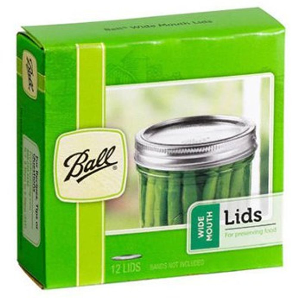 Ball, Wide-Mouth Dome Canning lids, 12 pk