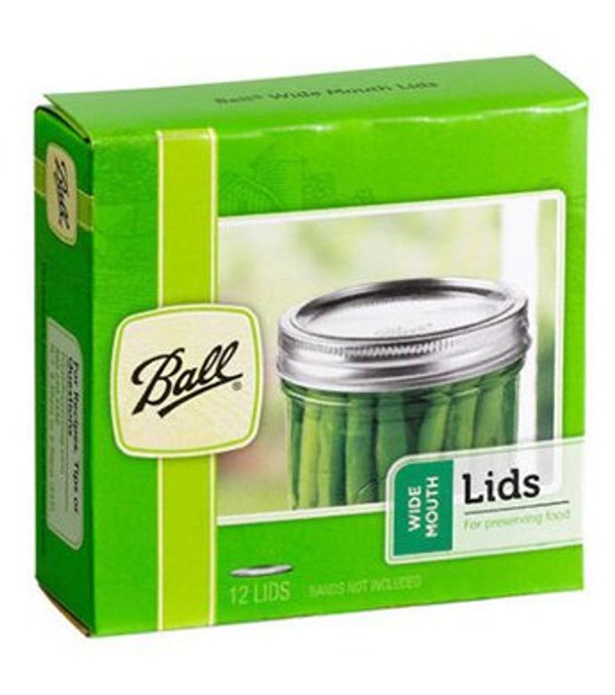 Ball, Wide-Mouth Dome Canning lids, 12 pk