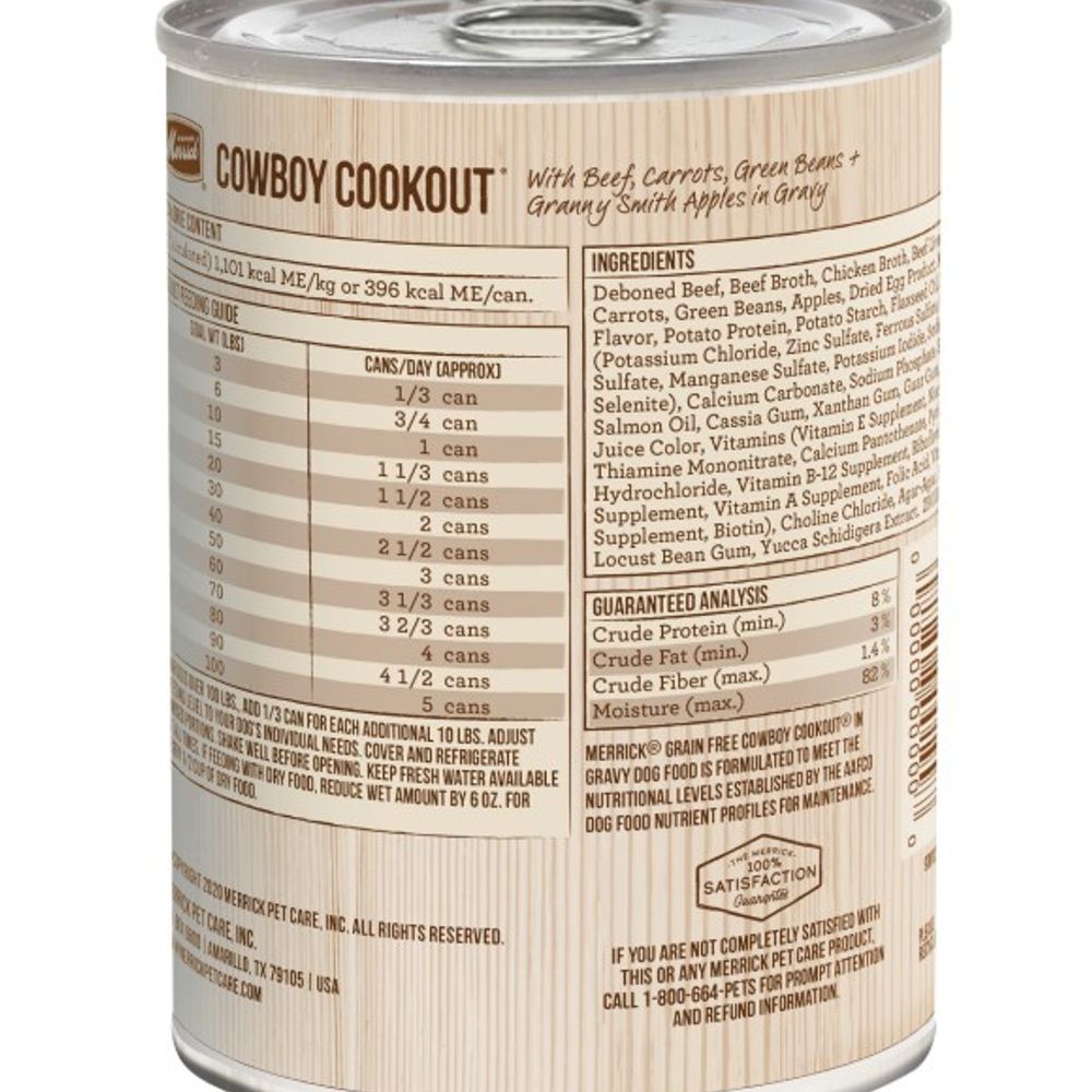 Merrick, Cowboy Cookout Recipe Dog Food, 12.7 oz