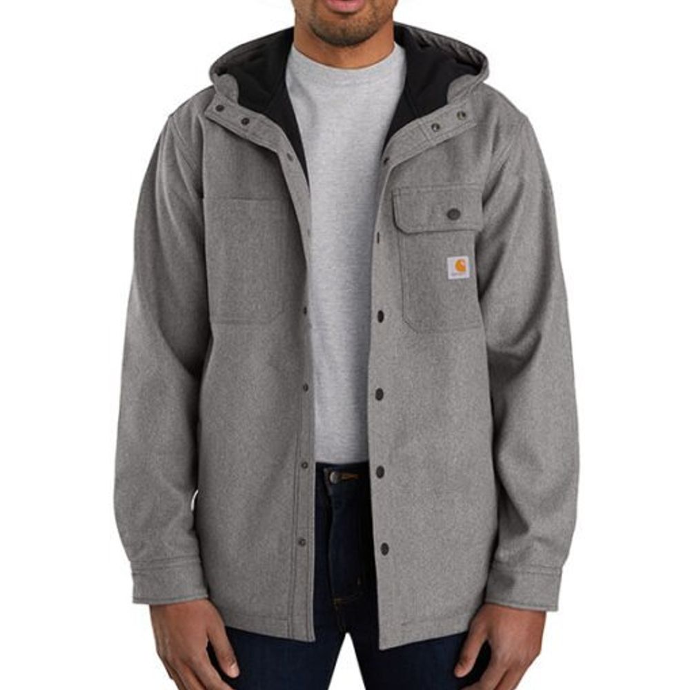 Carhartt, Men's Rain Defender Relaxed Fit Heavyweight Hooded Shirt Jacket, 105022