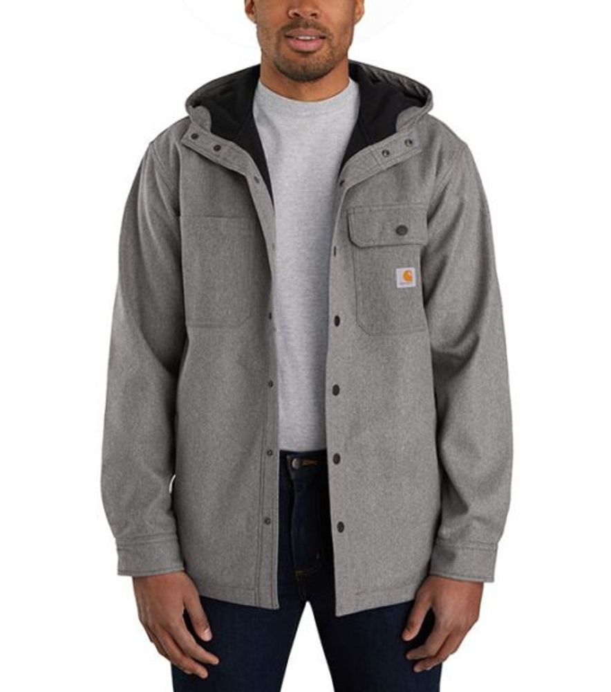 Carhartt, Men's Rain Defender Relaxed Fit Heavyweight Hooded Shirt Jacket, 105022