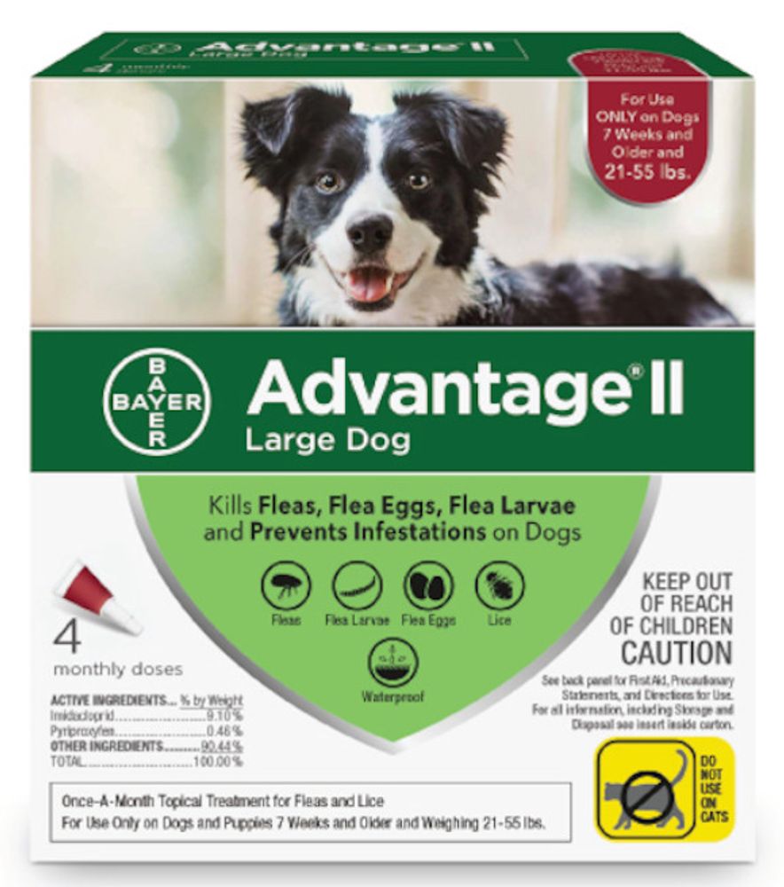 Advantage II for Large Dogs, 4 pack