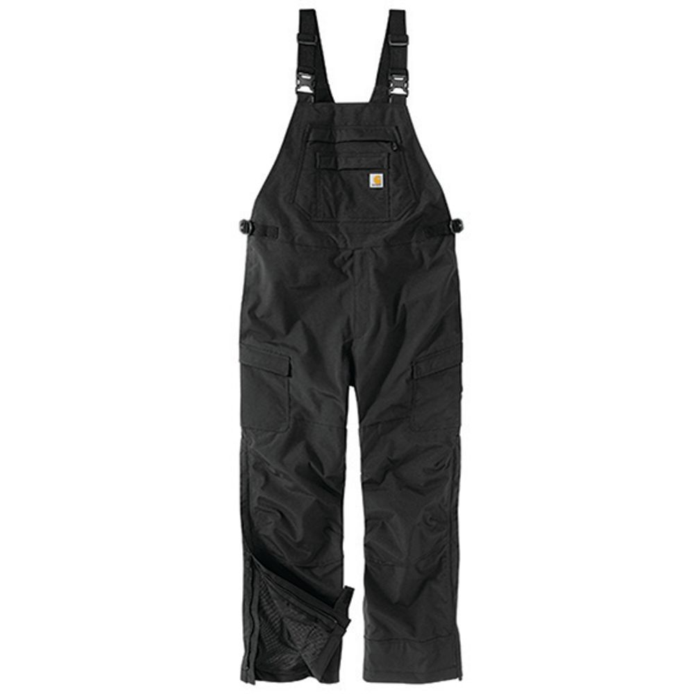 Carhartt, Men's Black Storm Defender Loose Fit Heavyweight Bib Overall