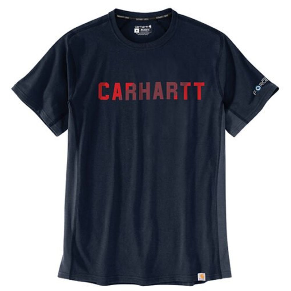 Carhartt, Force Men's Relaxed Fit Midweight Short-Sleeve Block Logo Graphic T-Shirt, 105203