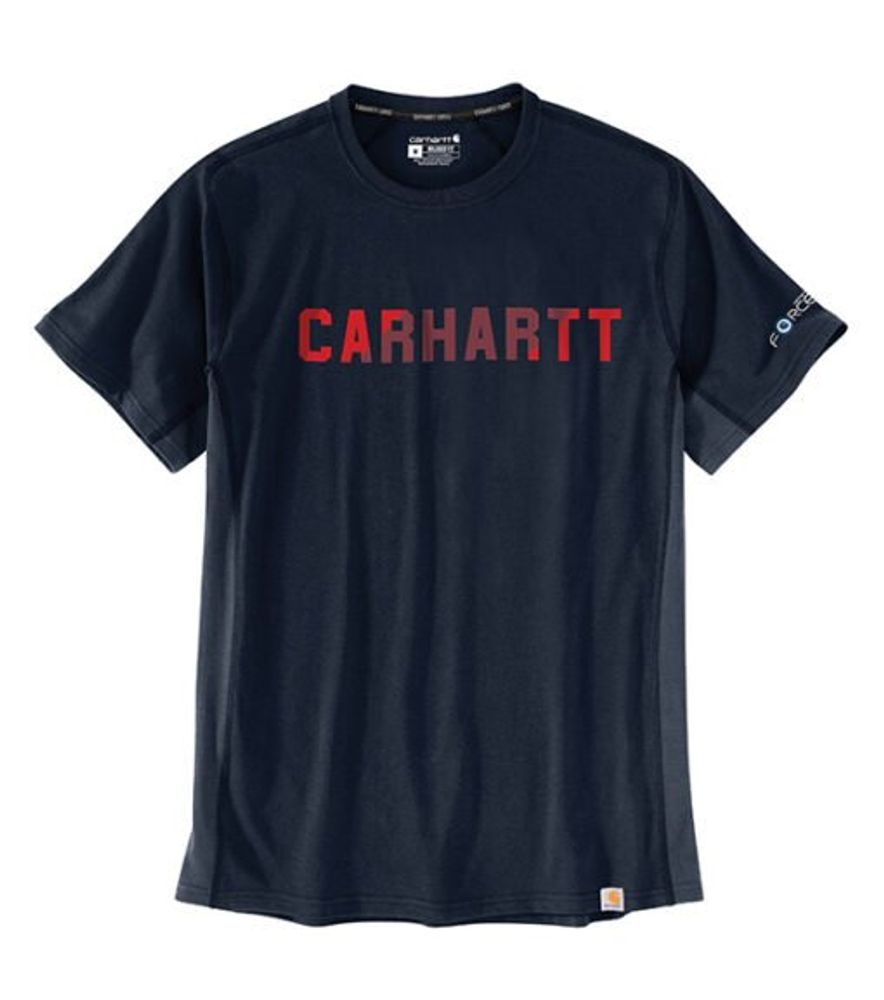 Carhartt, Force Men's Relaxed Fit Midweight Short-Sleeve Block Logo Graphic T-Shirt, 105203